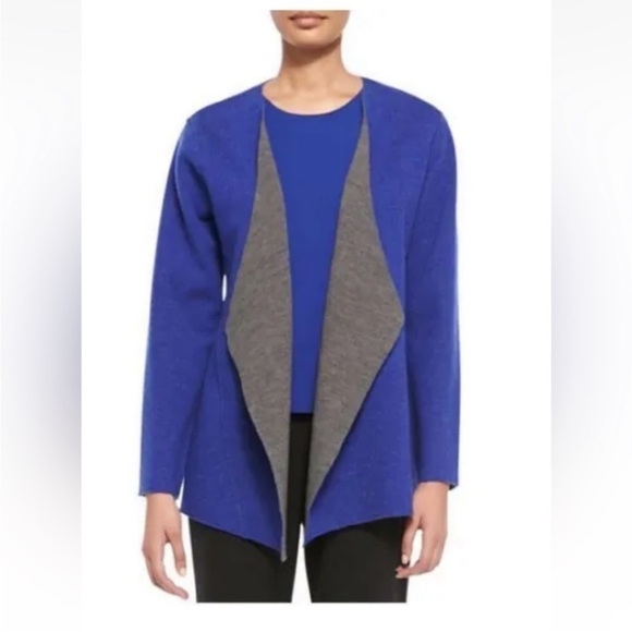 Eileen Fisher Adriatic Felted Merino Doubleknit Shaped Jacket - Picture 1 of 6